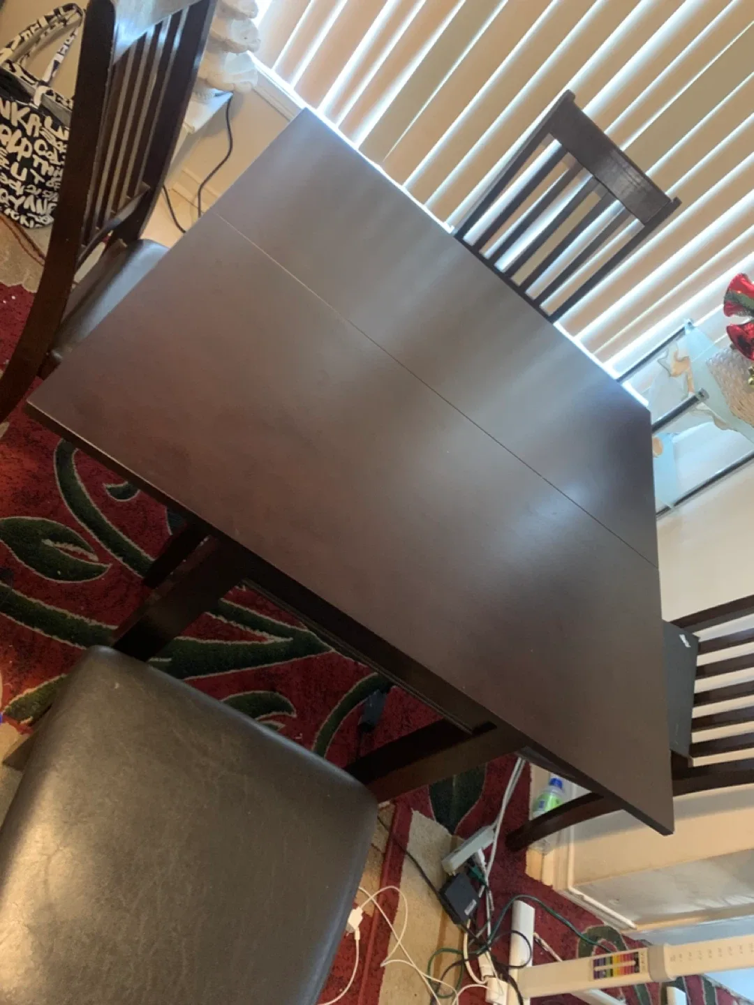 Dining Table with Chairs - Dark Brown