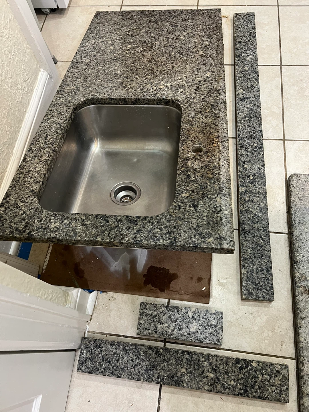 Granite Countertop with Sink + backsplash