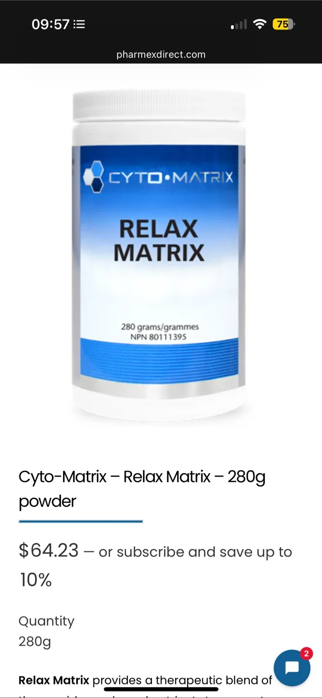 *New* Cyto-Matrix Relax Matrix - 280g