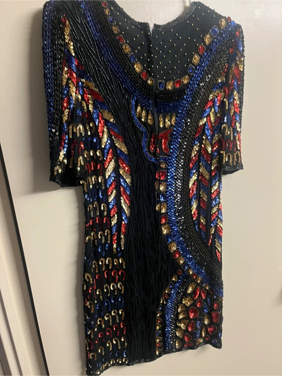 Vintage Beaded Silk mini Dress - Made in India image indicator(2)