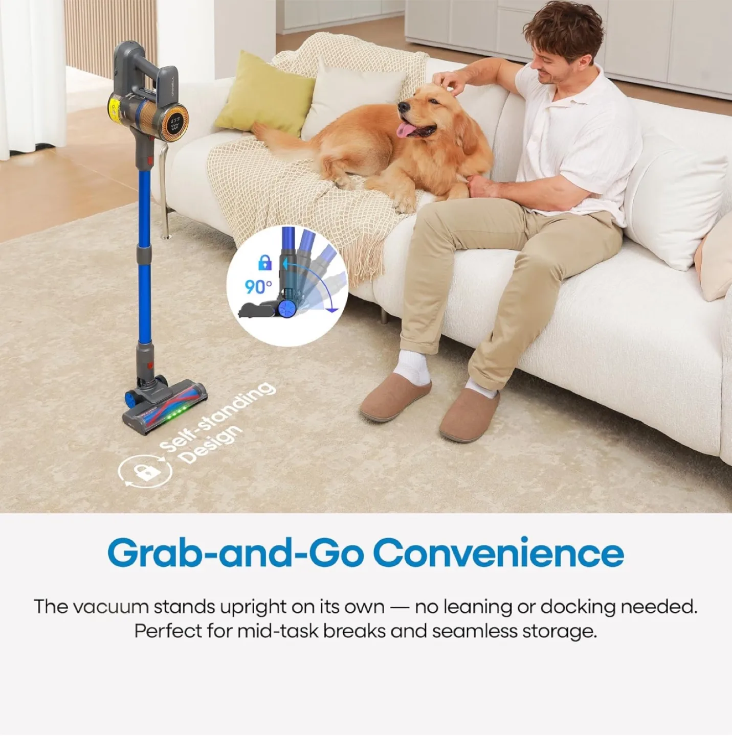 Brand New UNINELL HOME Cordless Vacuum Cleaner- 60-Min Battery image indicator(5)