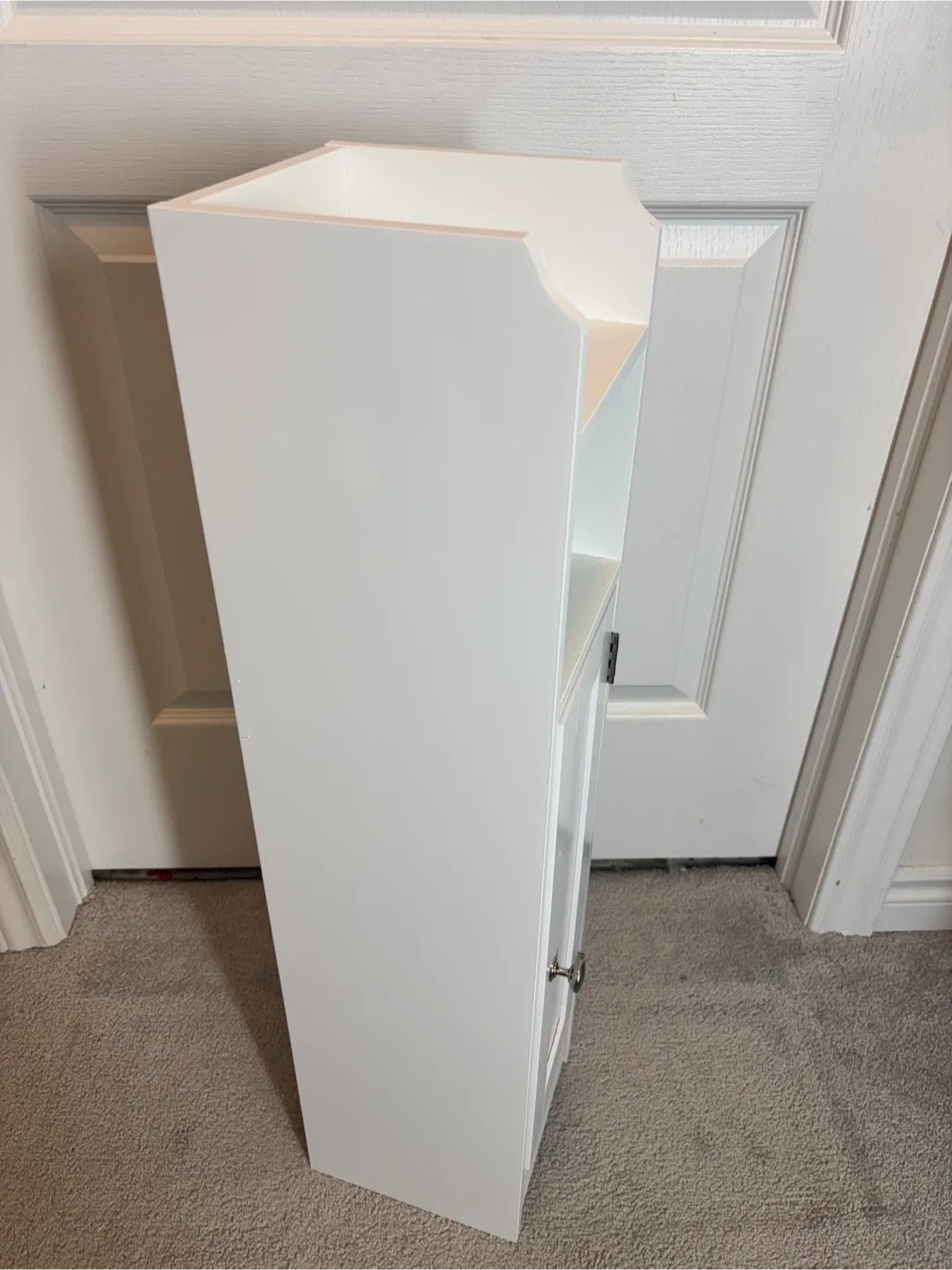 White Bathroom Storage Cabinet - Slim and Small Design image indicator(5)