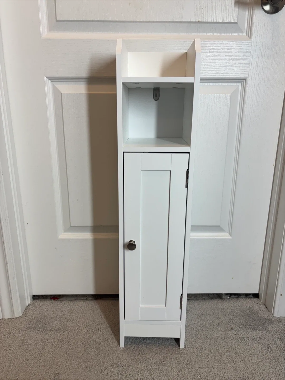 White Bathroom Storage Cabinet - Slim and Small Design image indicator(3)