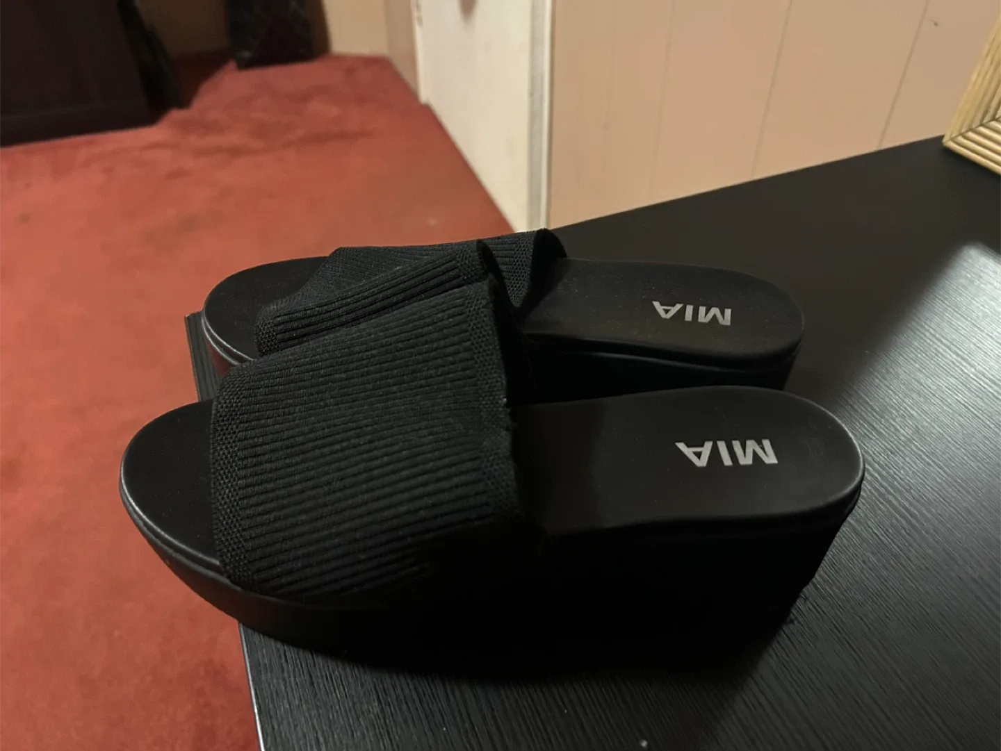 MIA Black Platform Slides