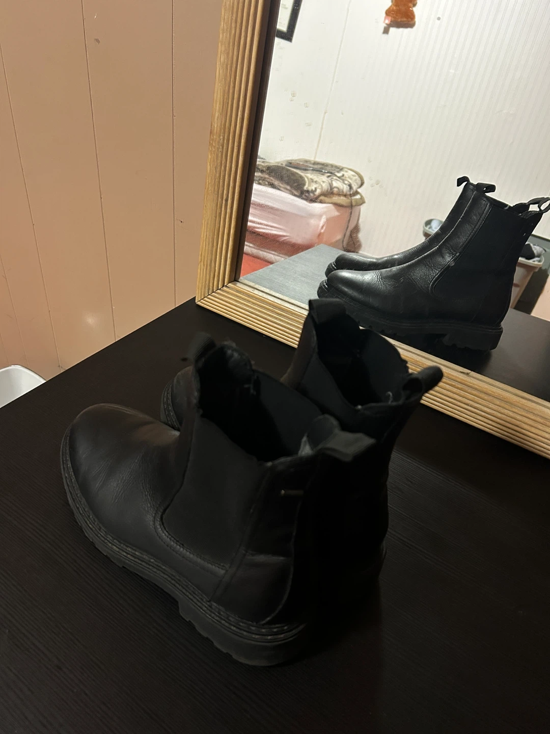 Black Leather Chelsea Boots