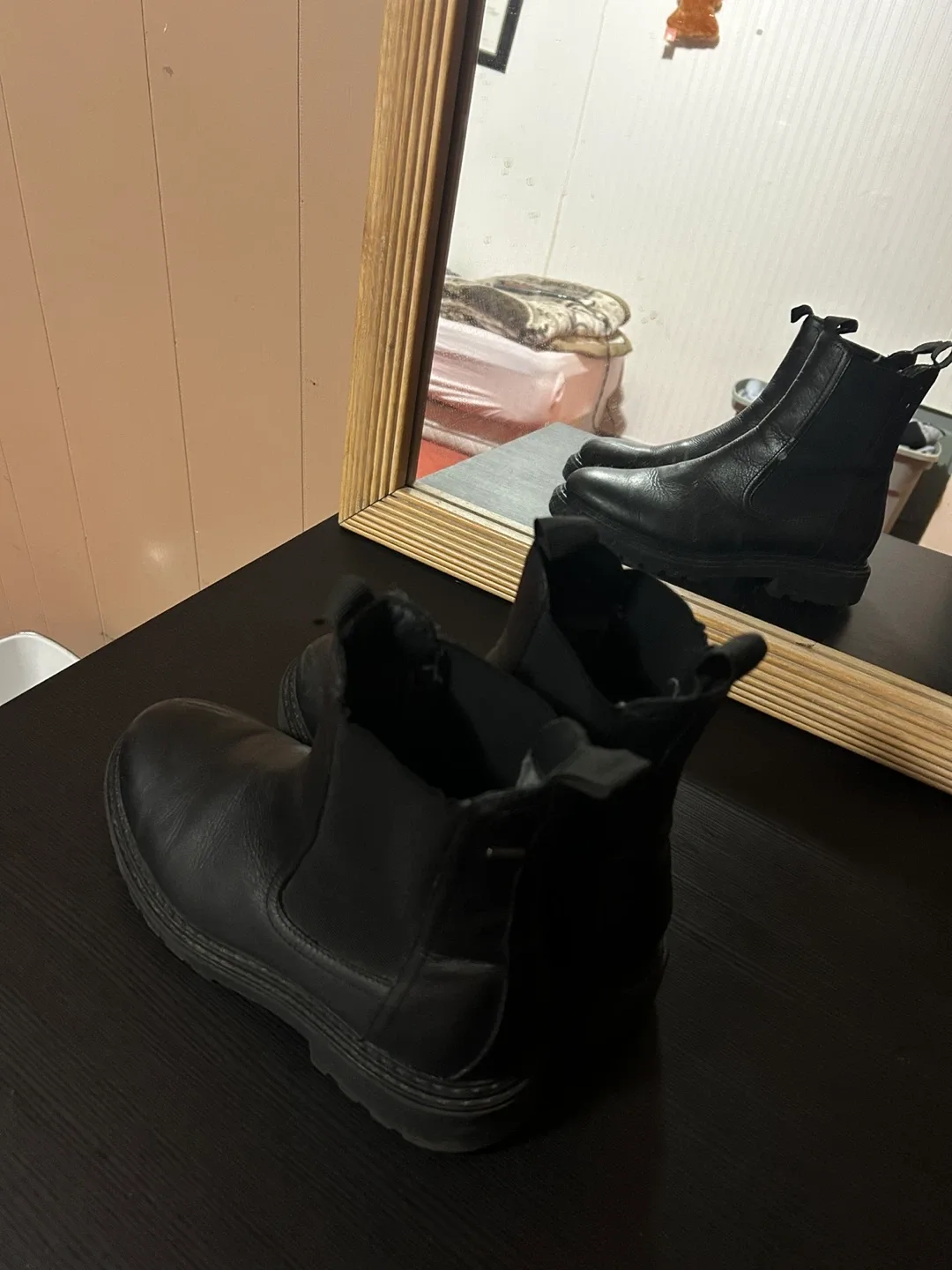 Black Leather Chelsea Boots