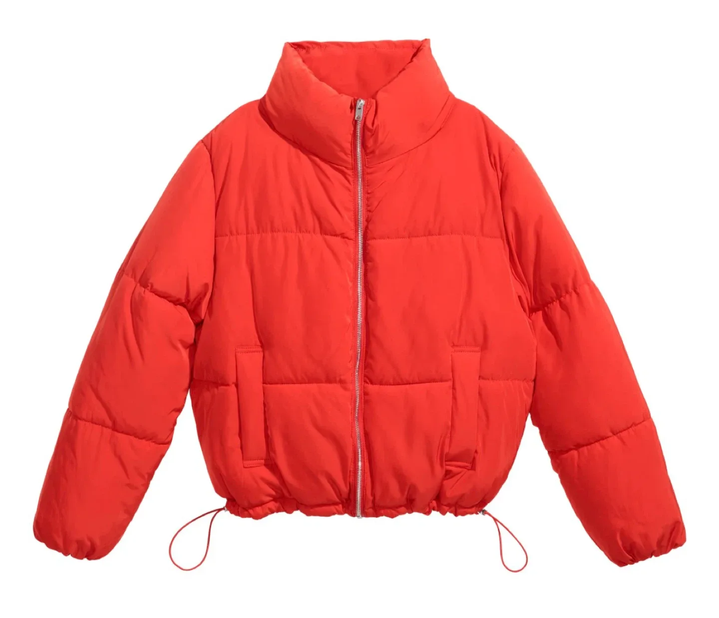 H&M DIVIDED Red Puffer Jacket, Size US 12