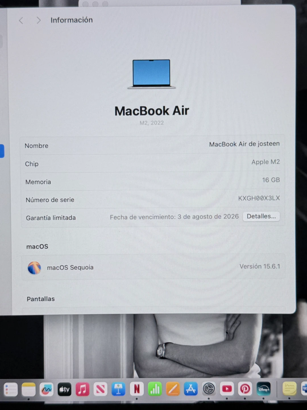 MacBook Air M2 16GB memory 256 - photo 2