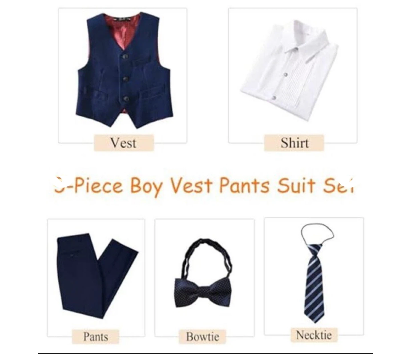 LOPEN STU Boys Suits Slim Fit Size 4 Navy Blue Suits for Boys - photo 2