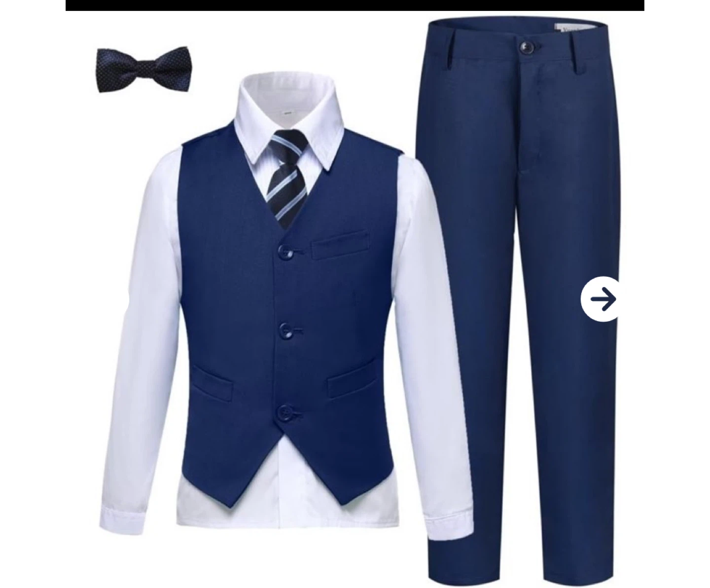 LOPEN STU Boys Suits Slim Fit Size 4 Navy Blue Suits for Boys