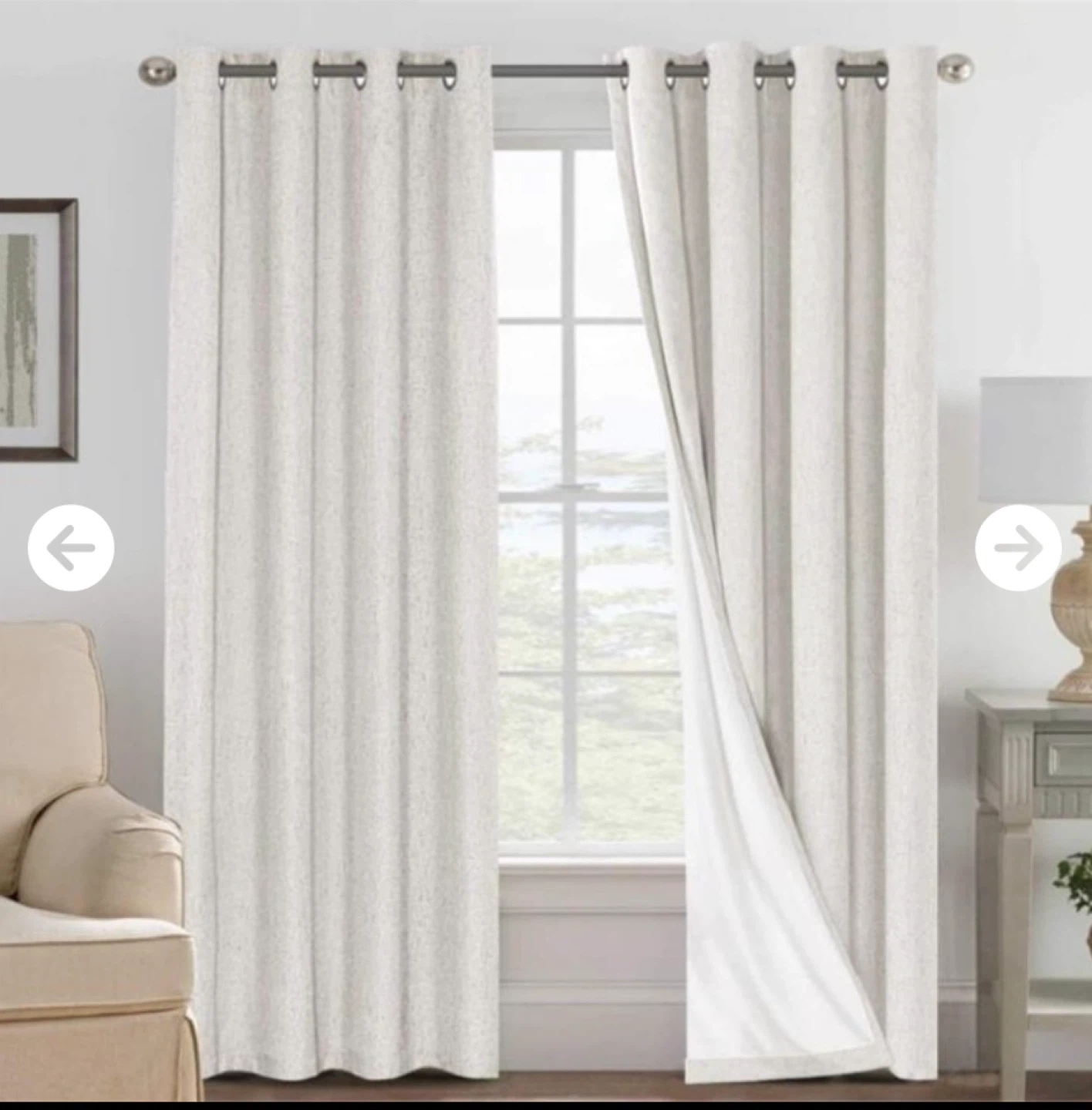 H.VERSAILTEX Ivory Blackout Curtains