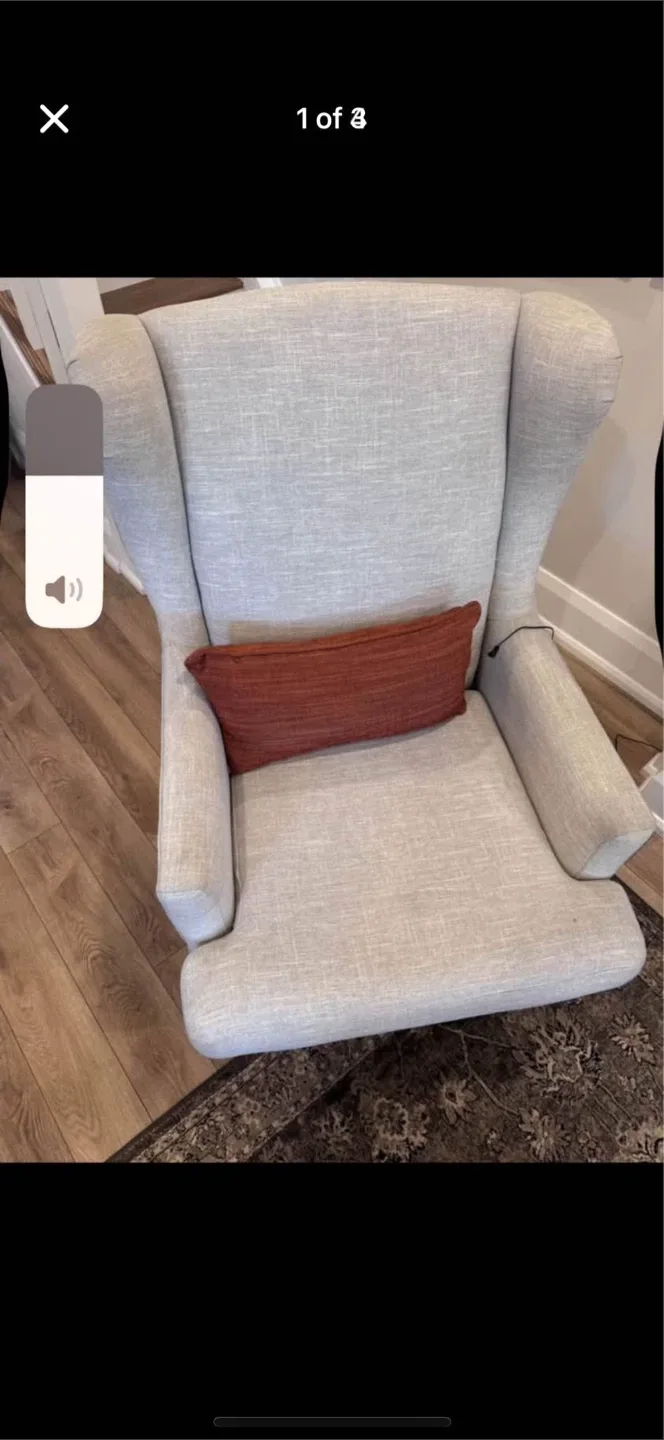Wingback Armchair - Light Grey