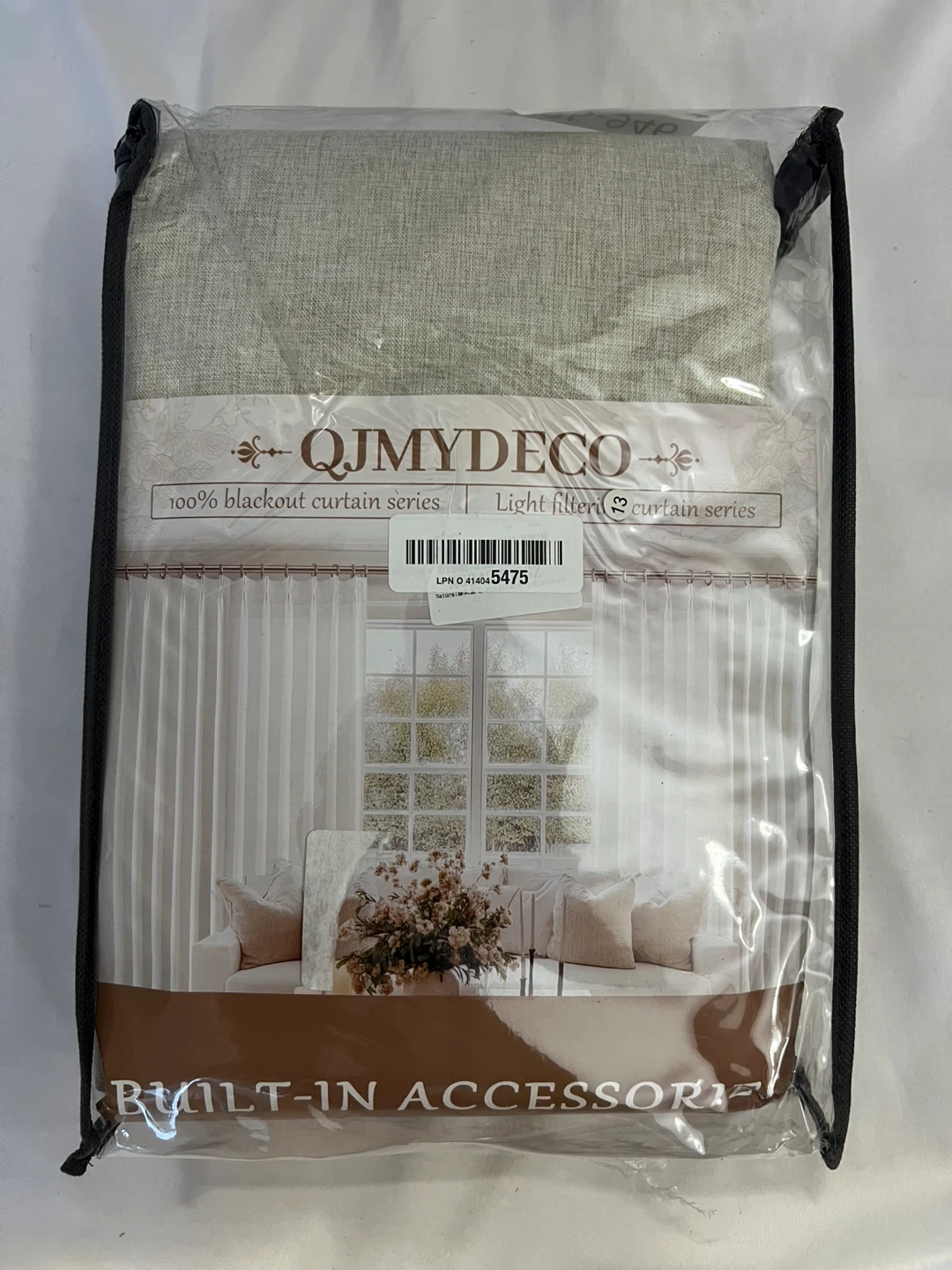 QJMYDECO 100% Blackout Curtains, Linen Blend - photo 2