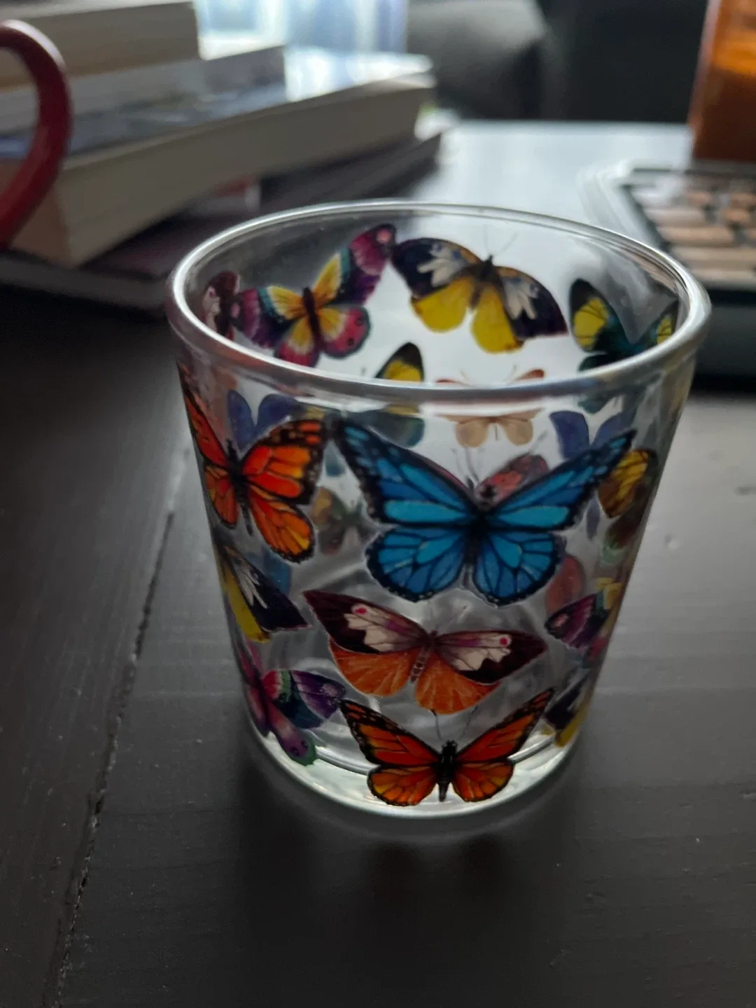 Butterfly Print Glass