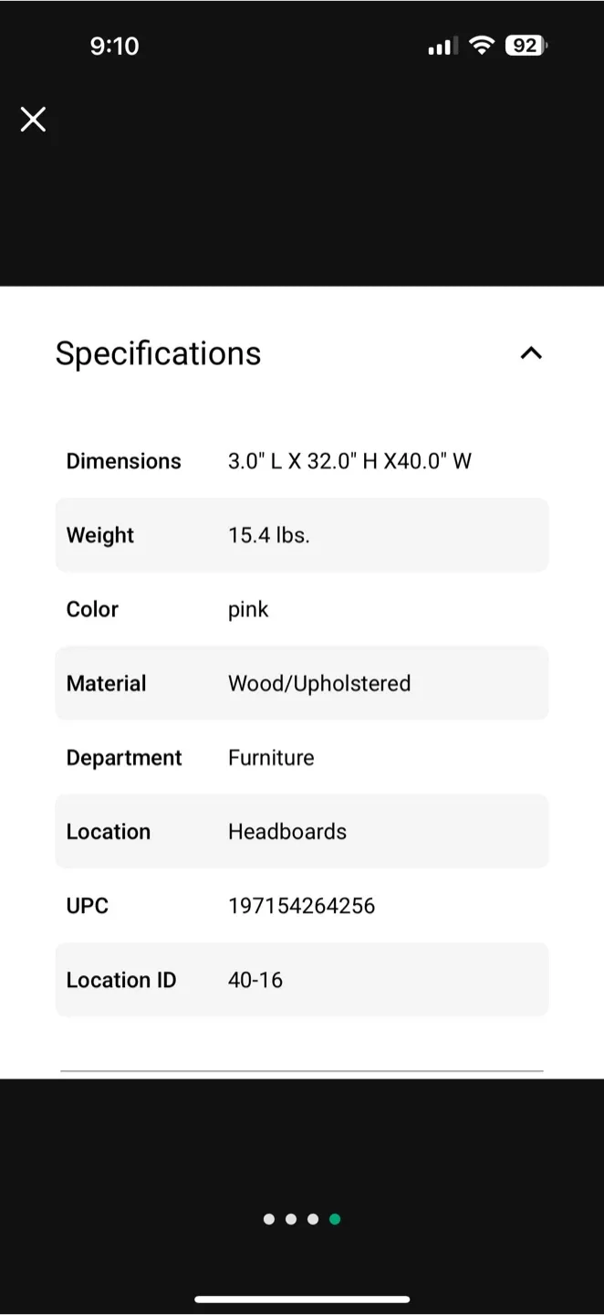 Pink Priscilla Dorm Headboard Twin/Twin XL image indicator(4)