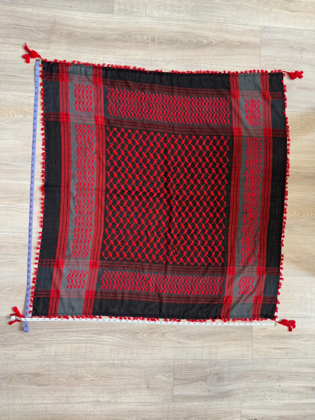 Red & Black Shemagh Scarf Keffiyeh