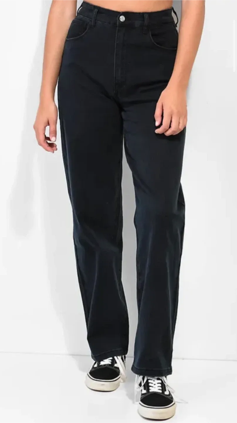 Broken Promises Lace Up Back Denim Jeans image indicator(2)