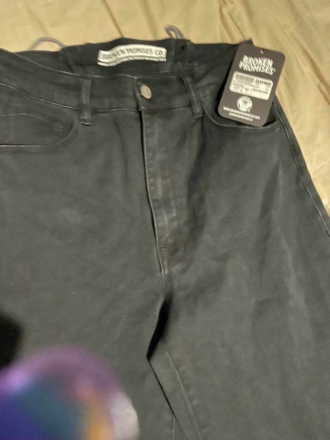 Broken Promises Lace Up Back Denim Jeans image indicator(3)