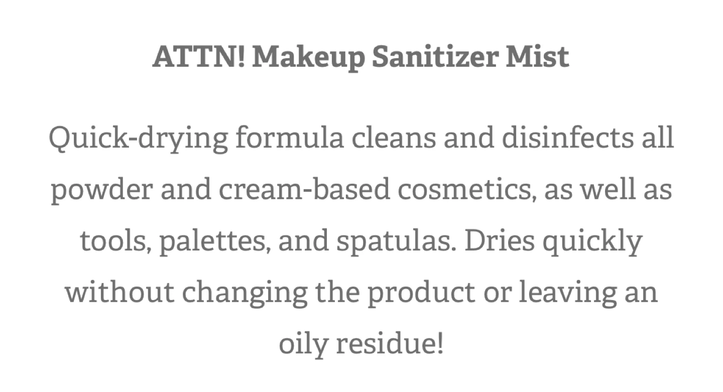 ATTN! Makeup Sanitizer Mist - photo 2