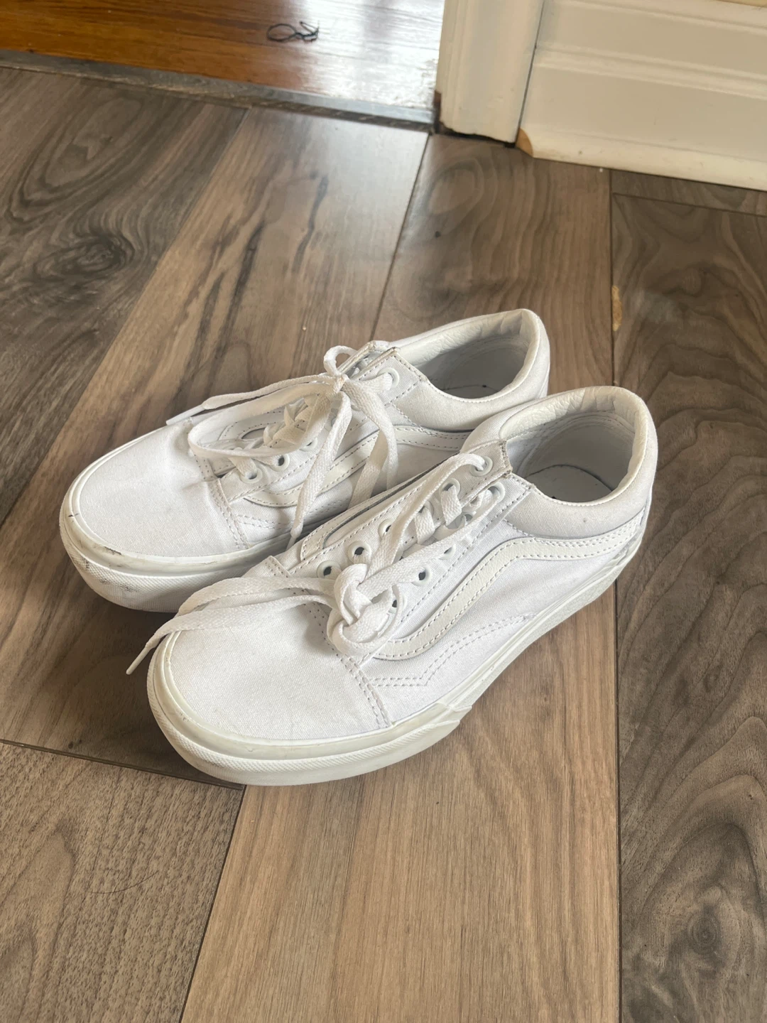 Vans White Platform Sneakers
