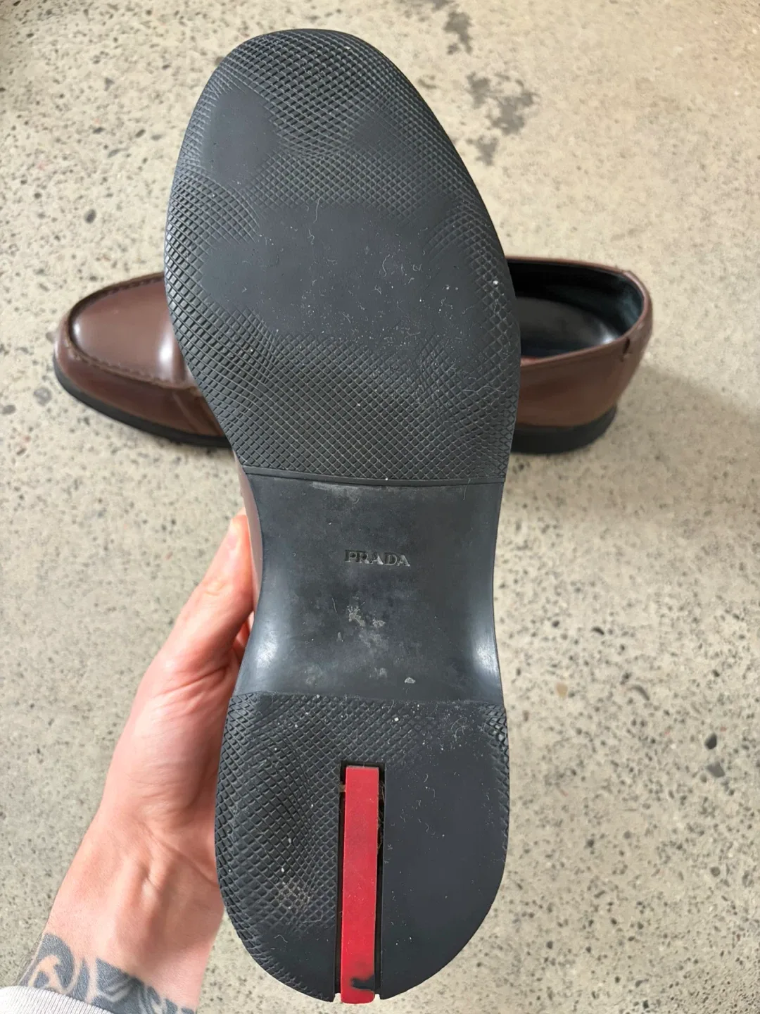 Prada Brown Leather Loafers image indicator(5)