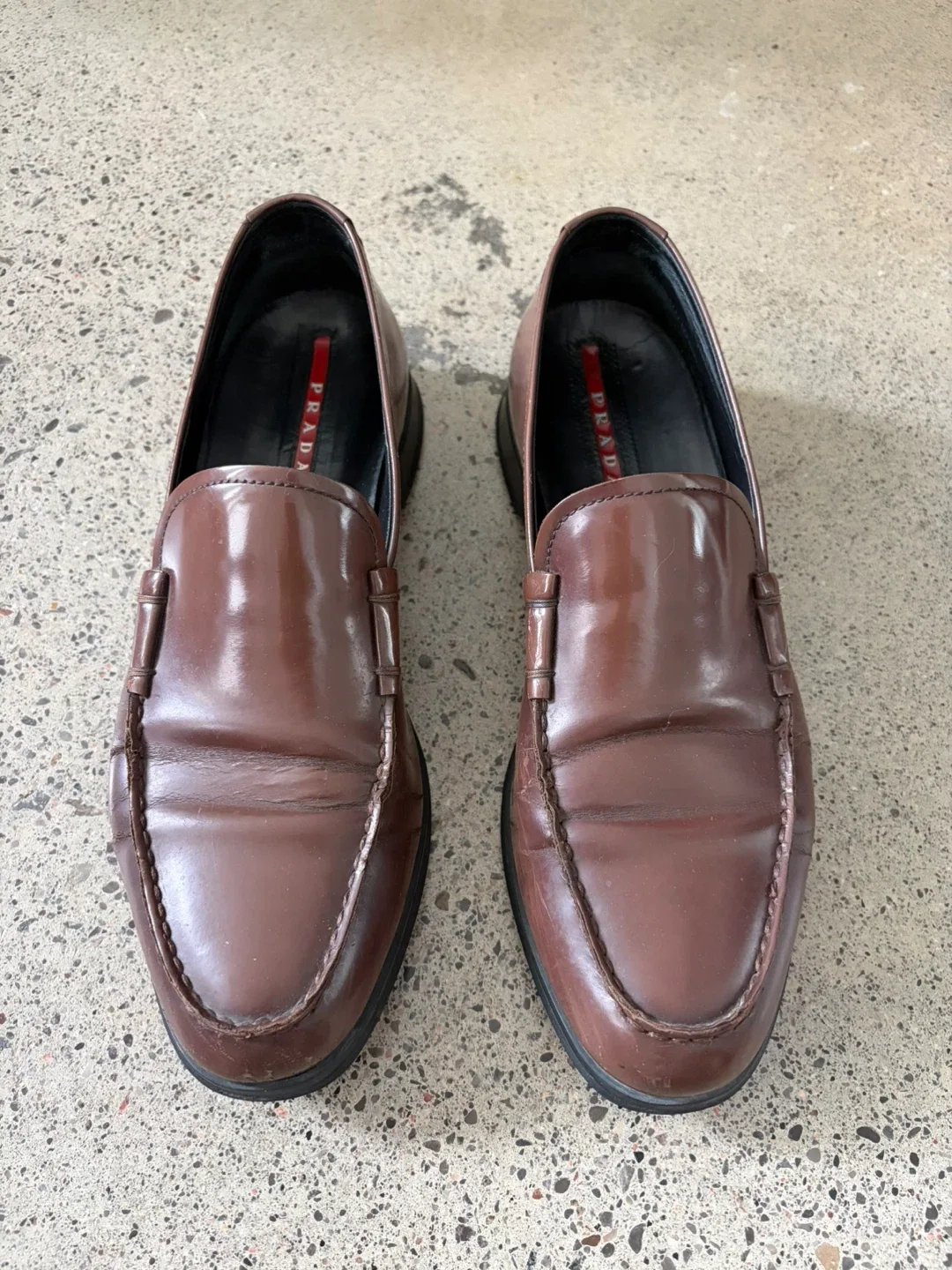 Prada Brown Leather Loafers image indicator(6)