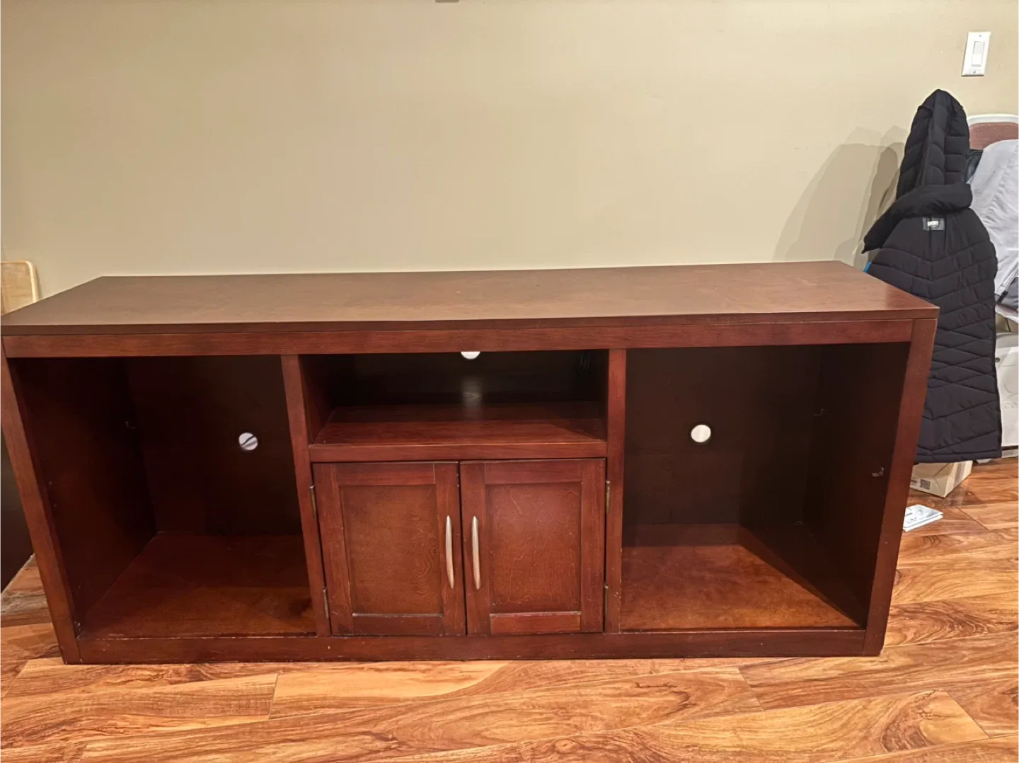 Brown Wood TV Stand