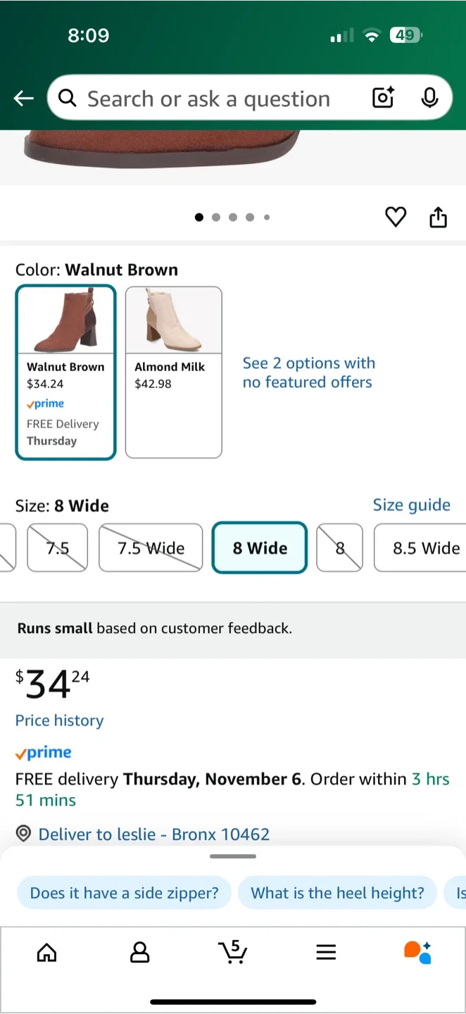 LifeStride Women's Foxy Bootie - Walnut Brown image indicator(7)