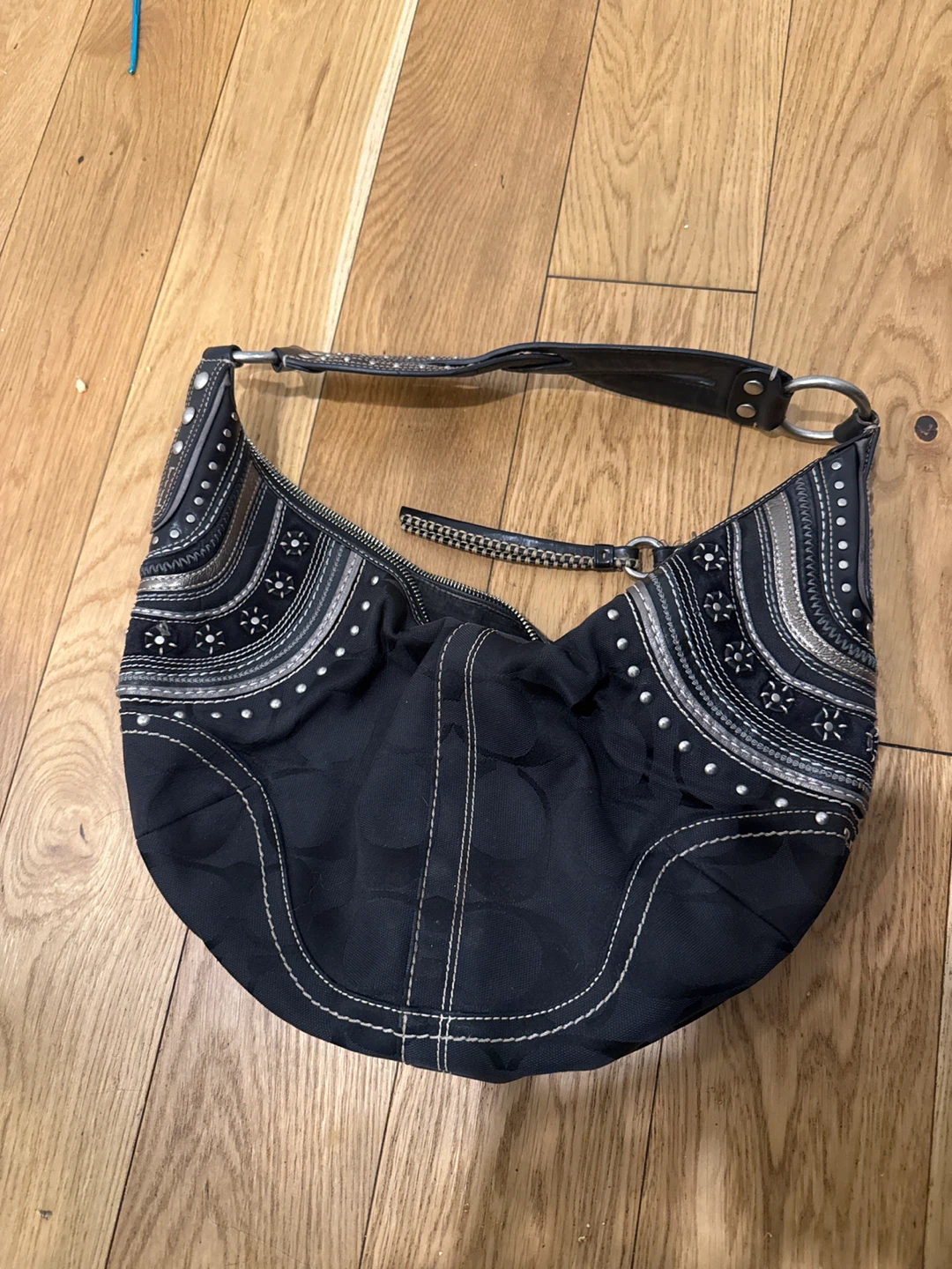 Coach Signature Studded Demi Shoulder Bag - photo 2