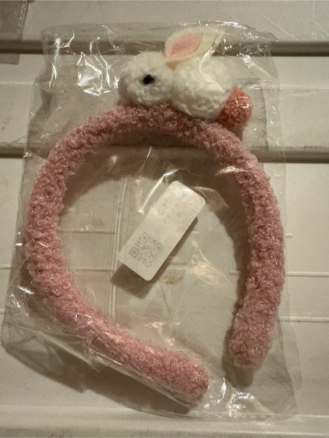 New kids Pink Bunny Ear Headband Christmas gift
