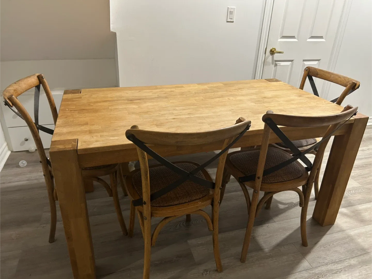 Solid Wood Dining Table and Bench