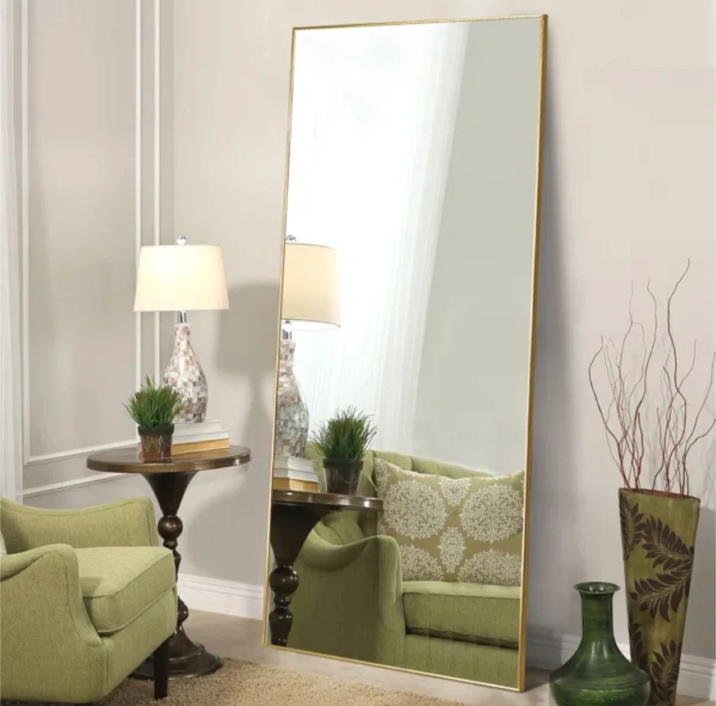 Gold Frame Full Length Mirror 71x24
