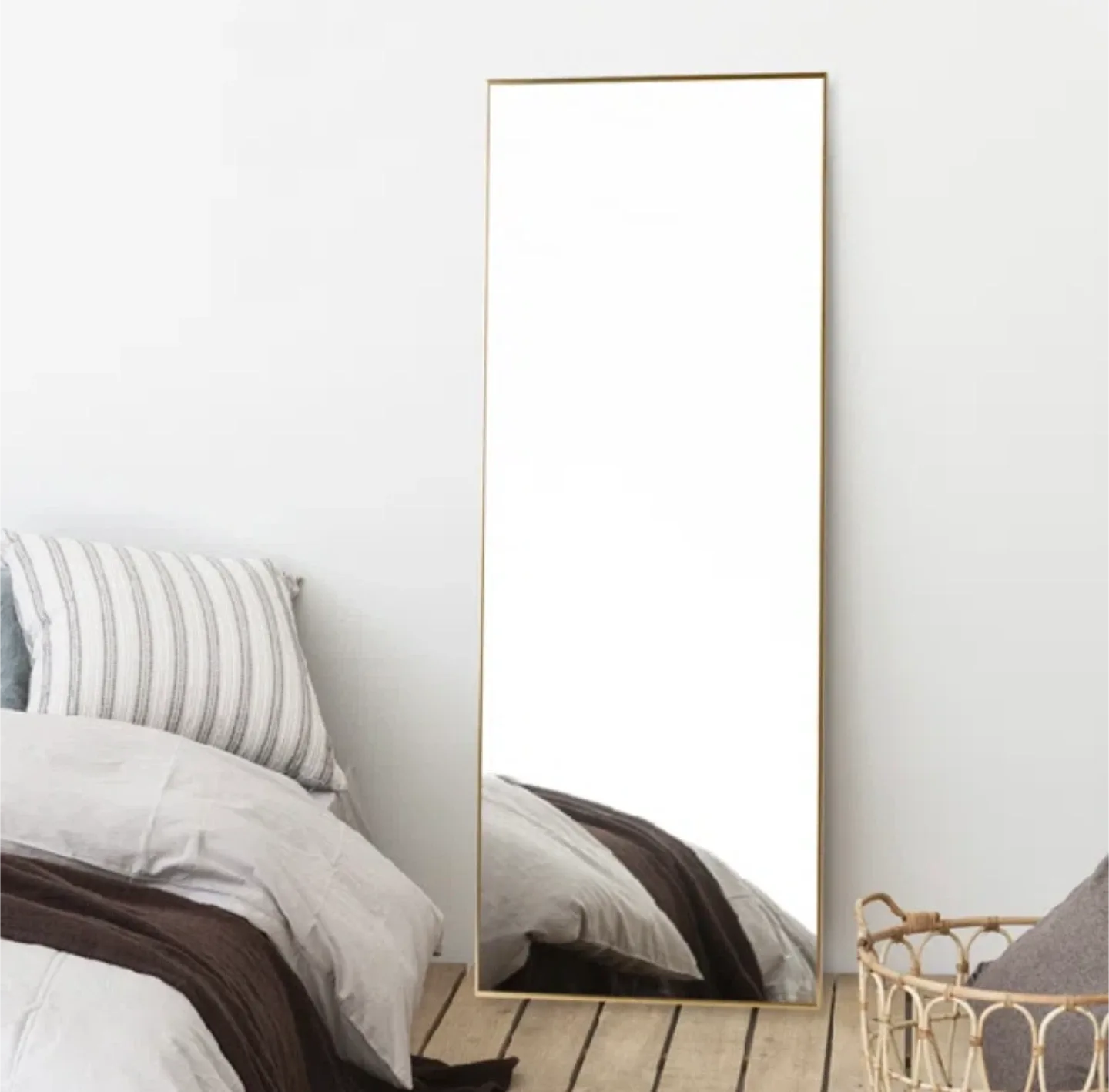 Gold Frame Full Length Mirror 71x24 image indicator(6)