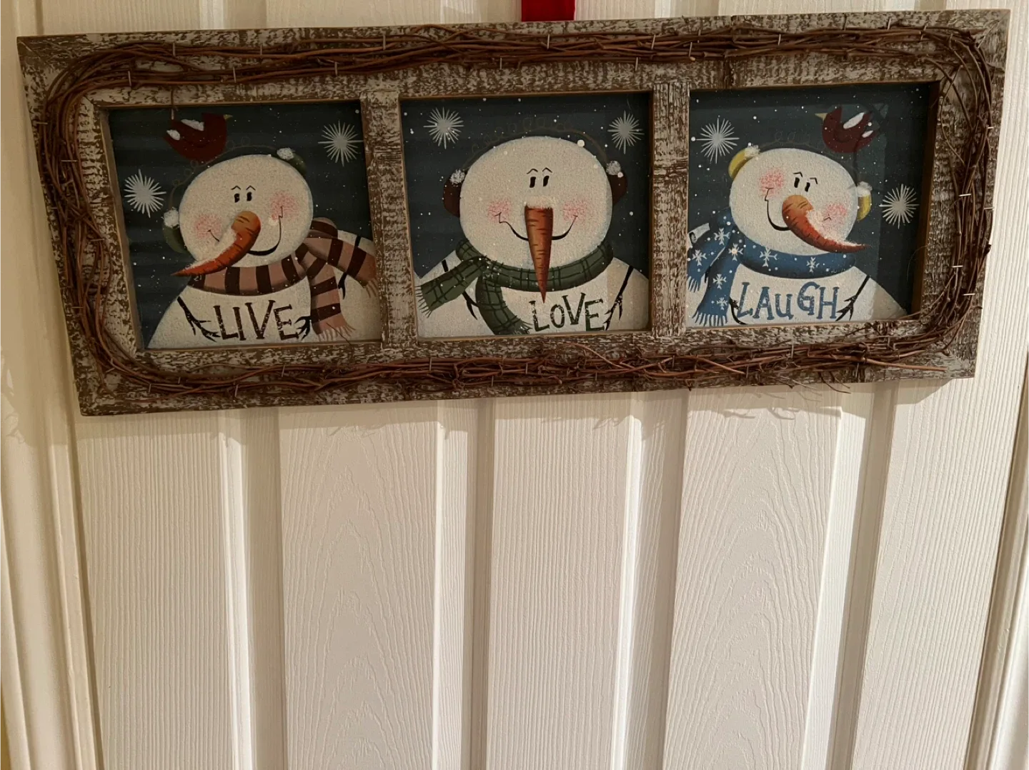 Snowman Wall Art - Live, Love, Laugh