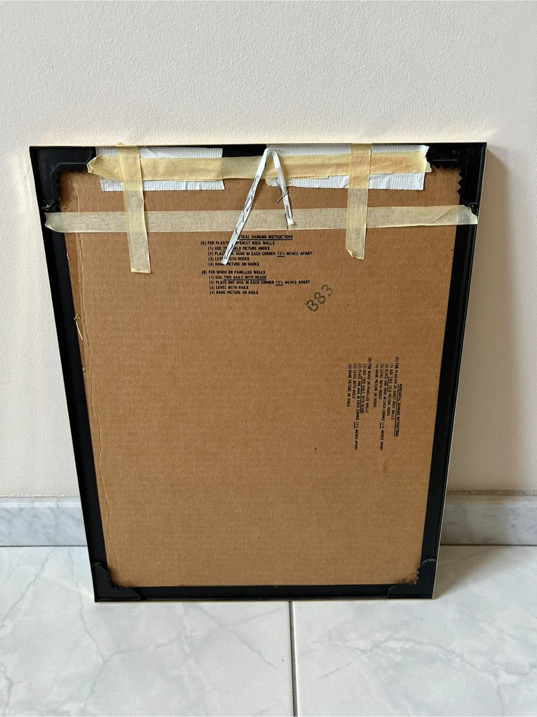 Vintage Framed Floral Vase Print with Gold Mirror Frame 80’s image indicator(7)