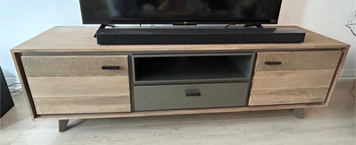 Structube Wood and Grey TV Stand