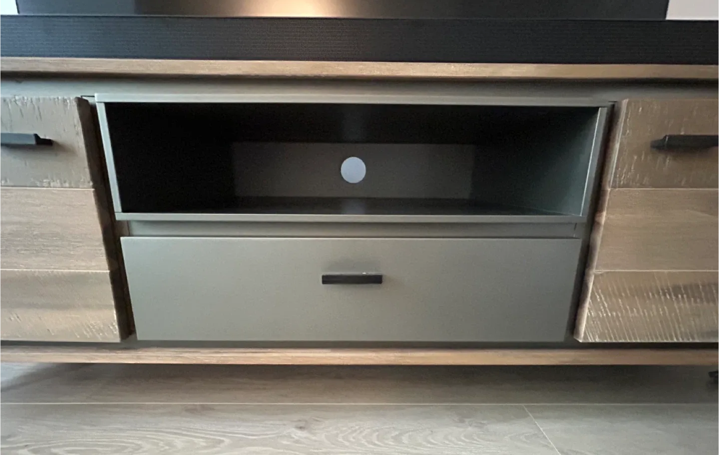 Structube Wood and Grey TV Stand image indicator(4)