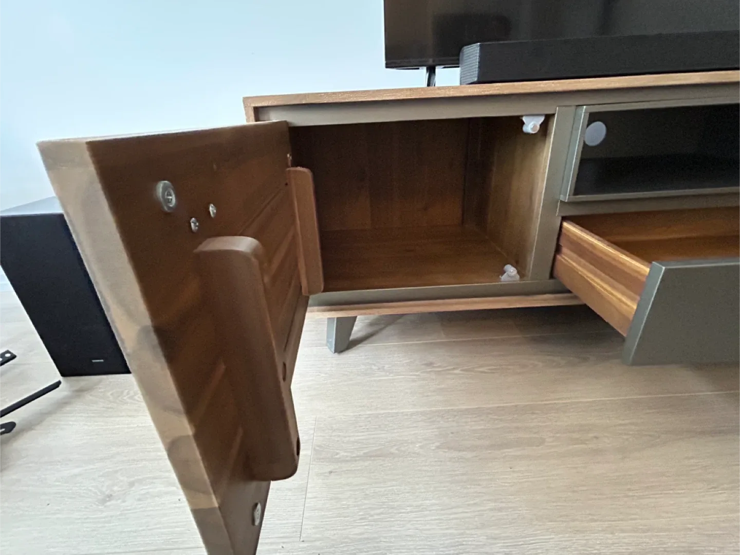 Structube Wood and Grey TV Stand image indicator(6)