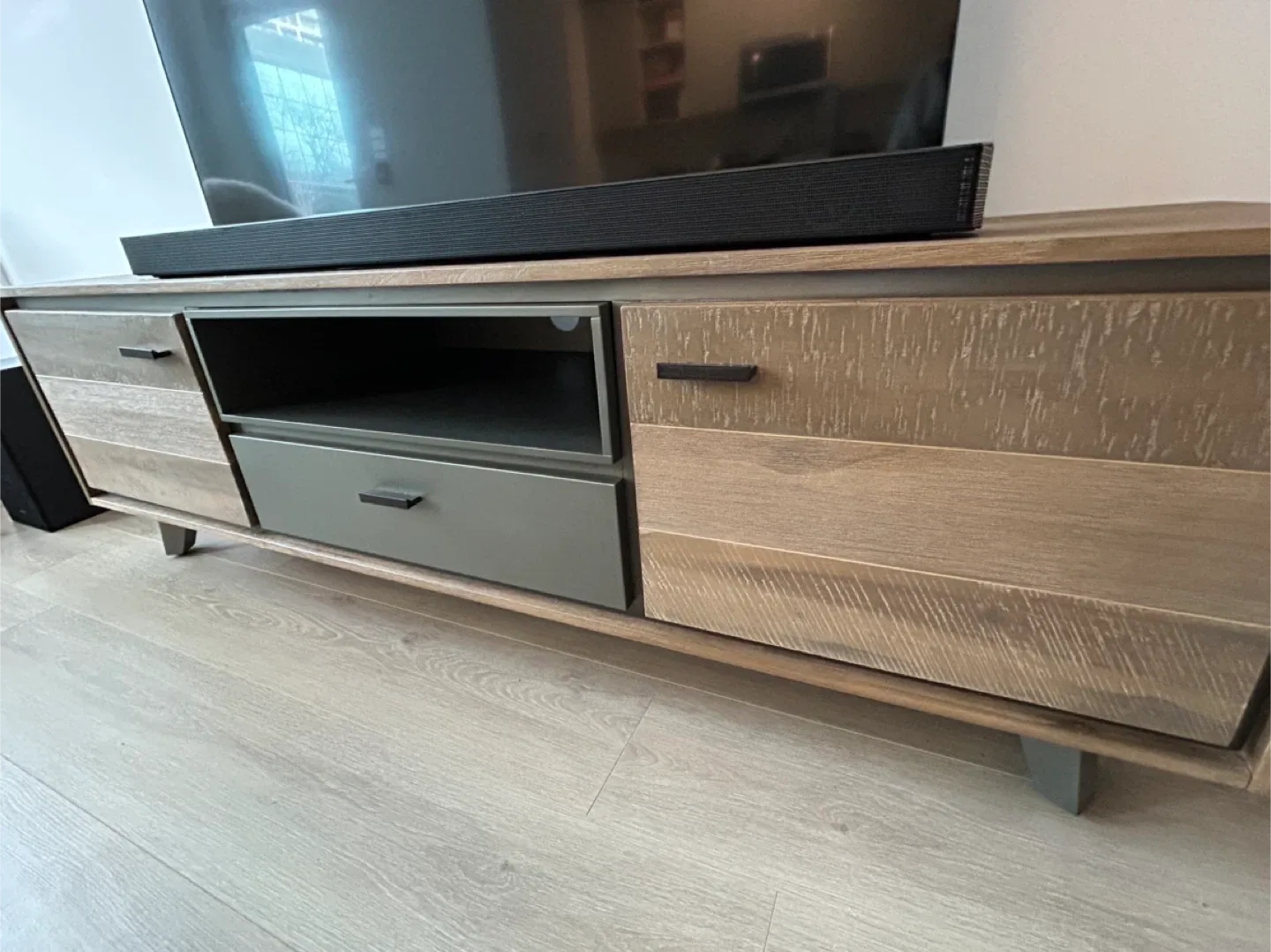 Structube Wood and Grey TV Stand image indicator(2)