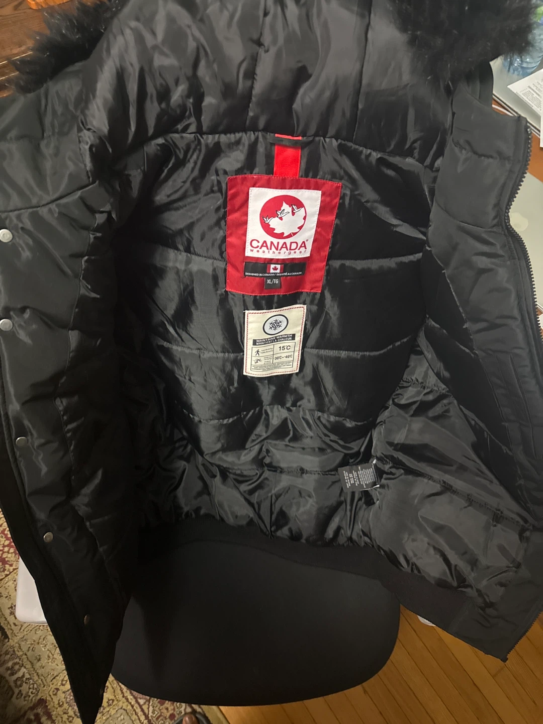 Canada Weathergear Black Winter Jacket - XL - photo 2