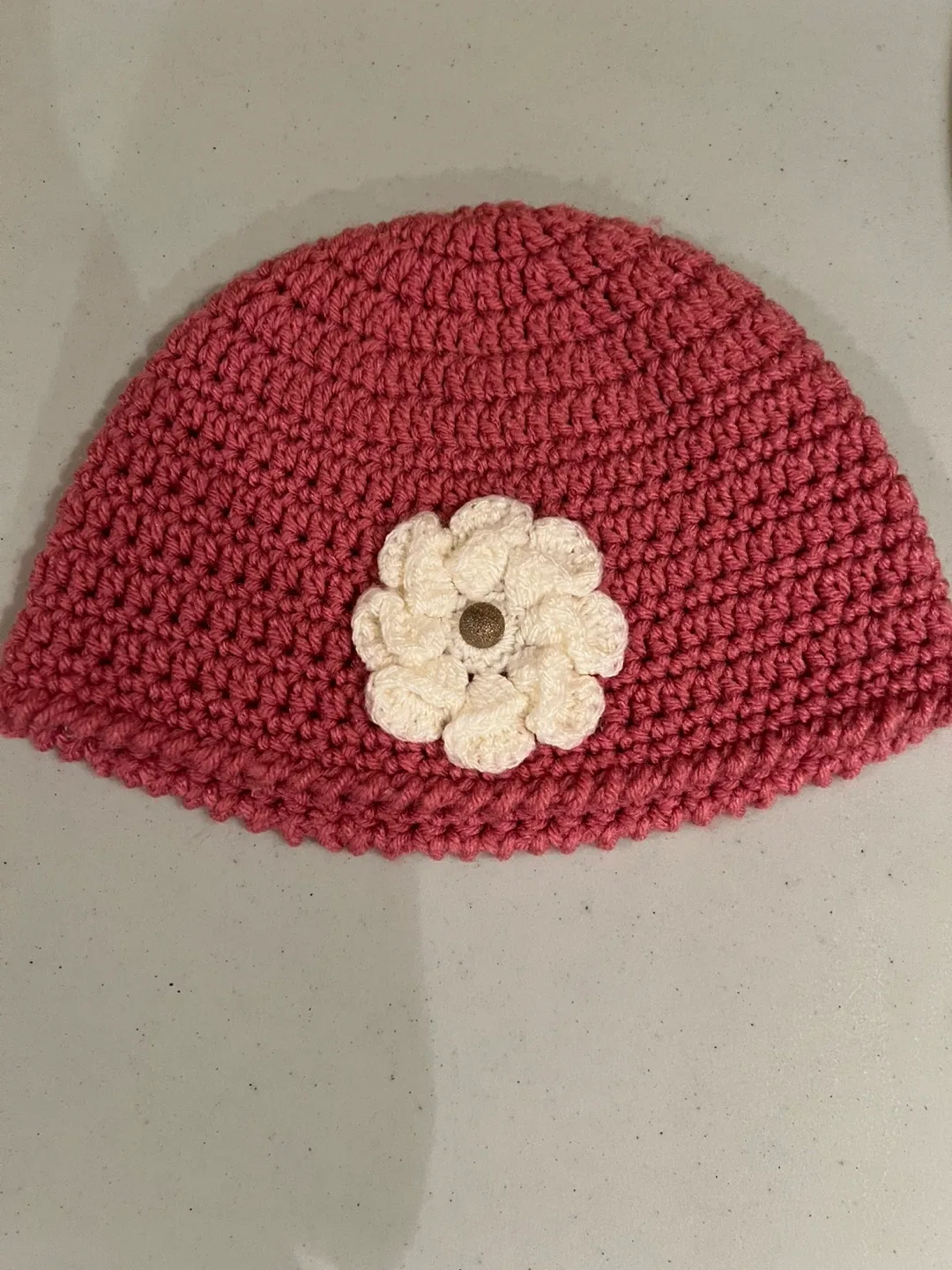 Handmade Crocheted Hats - Pink, Purple, White image indicator(3)