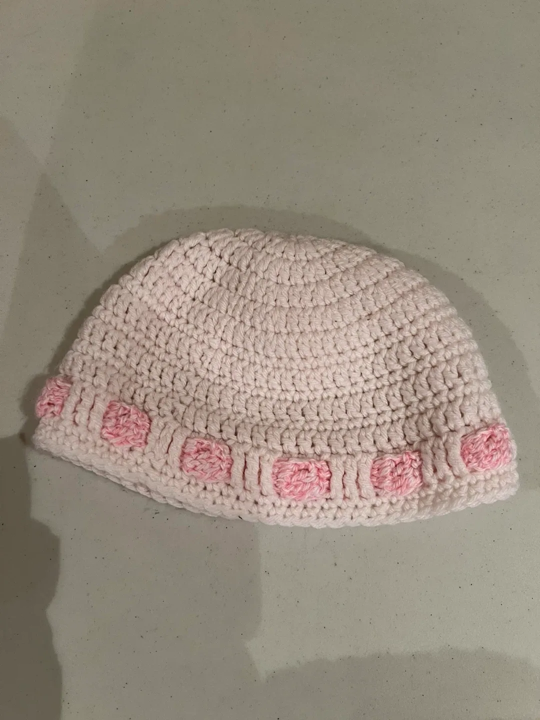 Handmade Crocheted Hats - Pink, Purple, White image indicator(5)