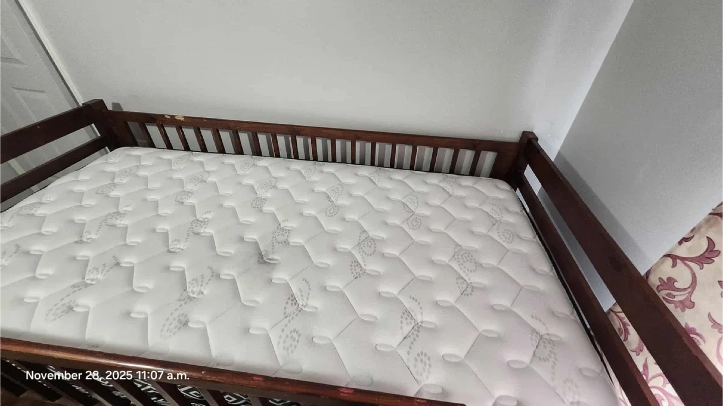 Wooden Bunk Bed Frame with mattresses included image indicator(3)