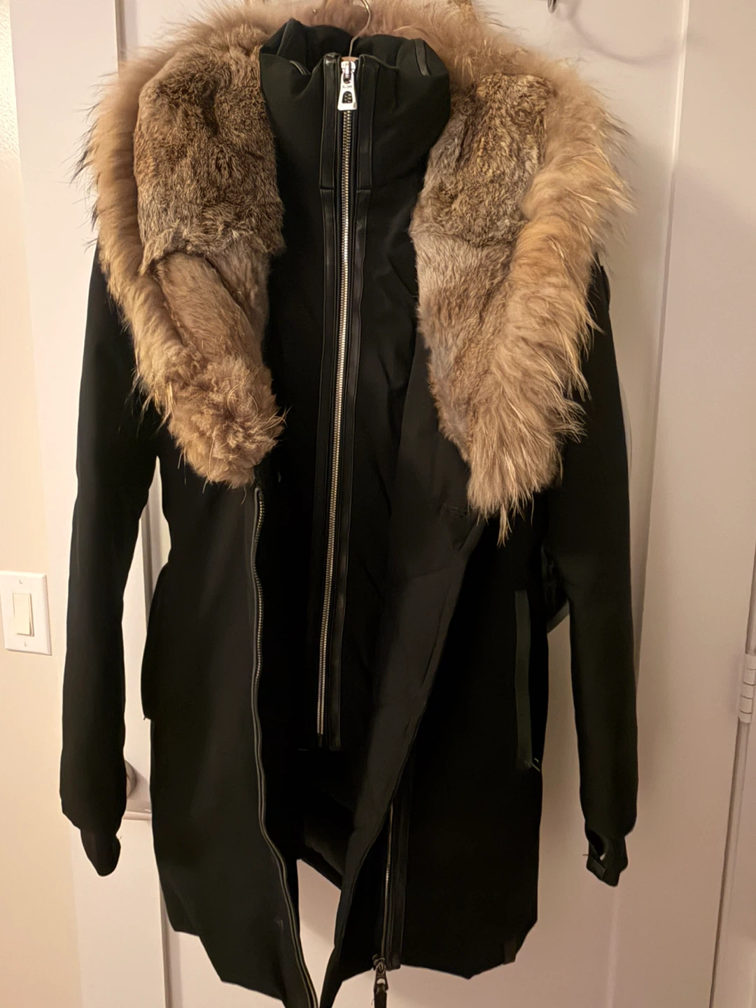 Rudsak Black Winter Coat with Fur Trim - photo 2