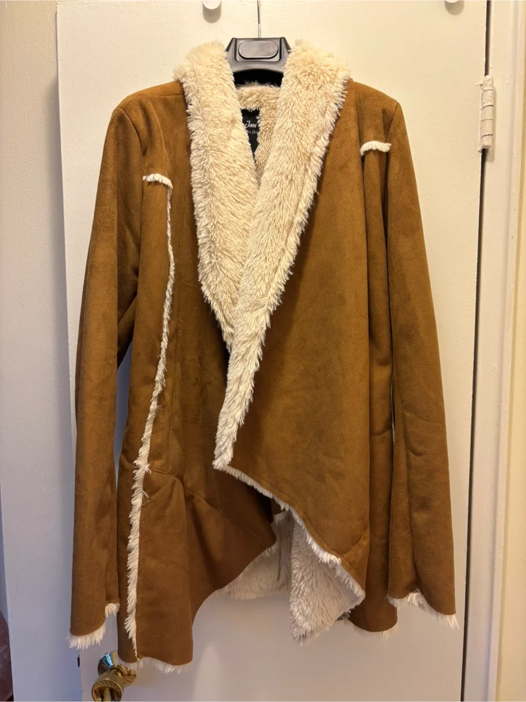 Faux Suede Sherpa Jacket