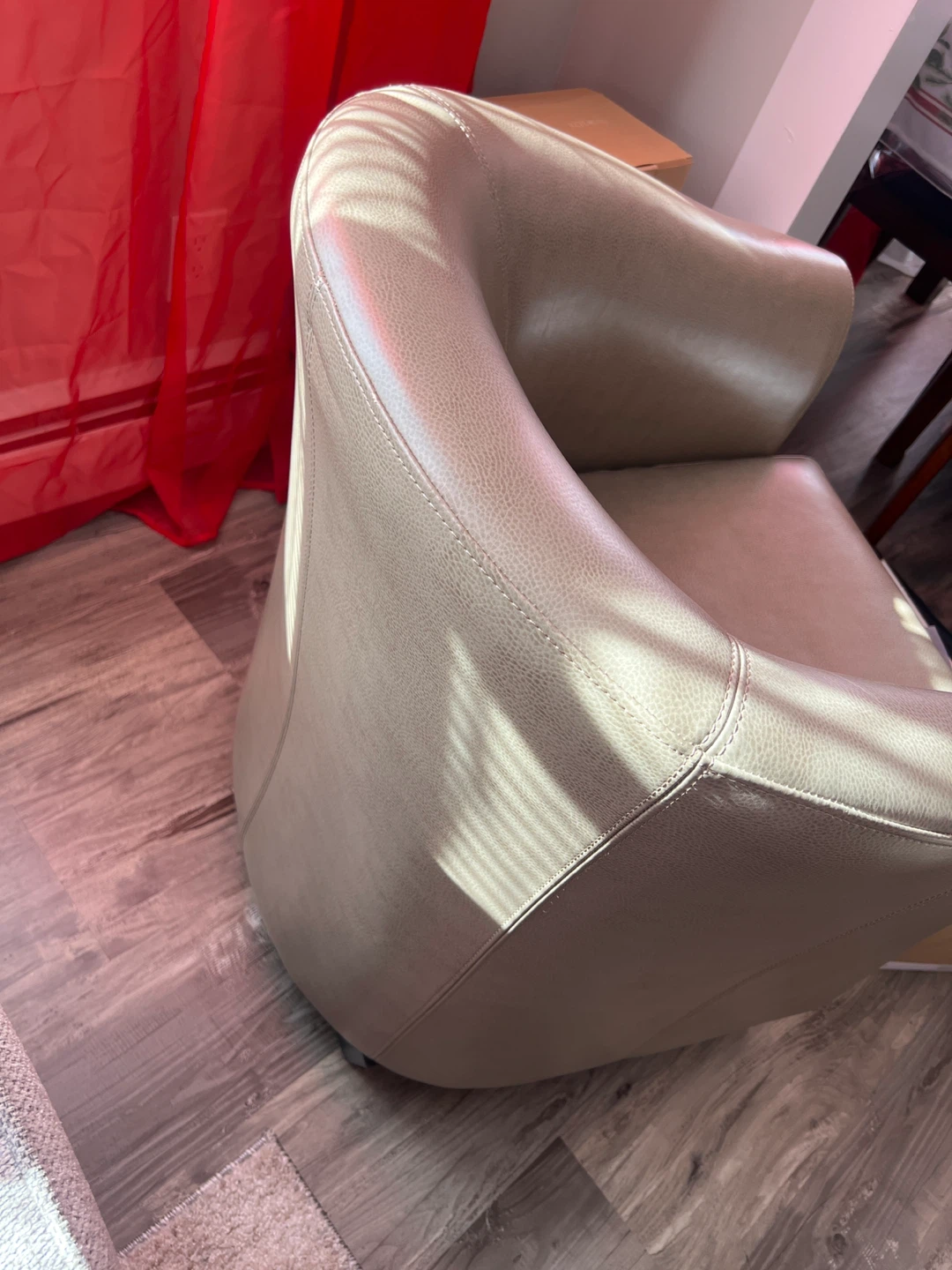 Beige Swivel Accent Chair - photo 2