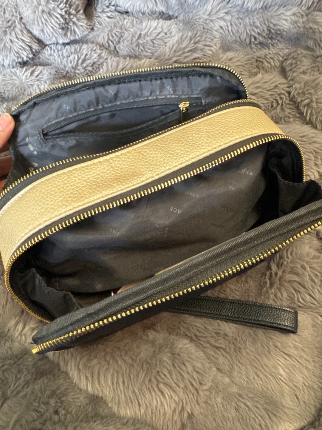 Versace Black Leather Pouch image indicator(7)