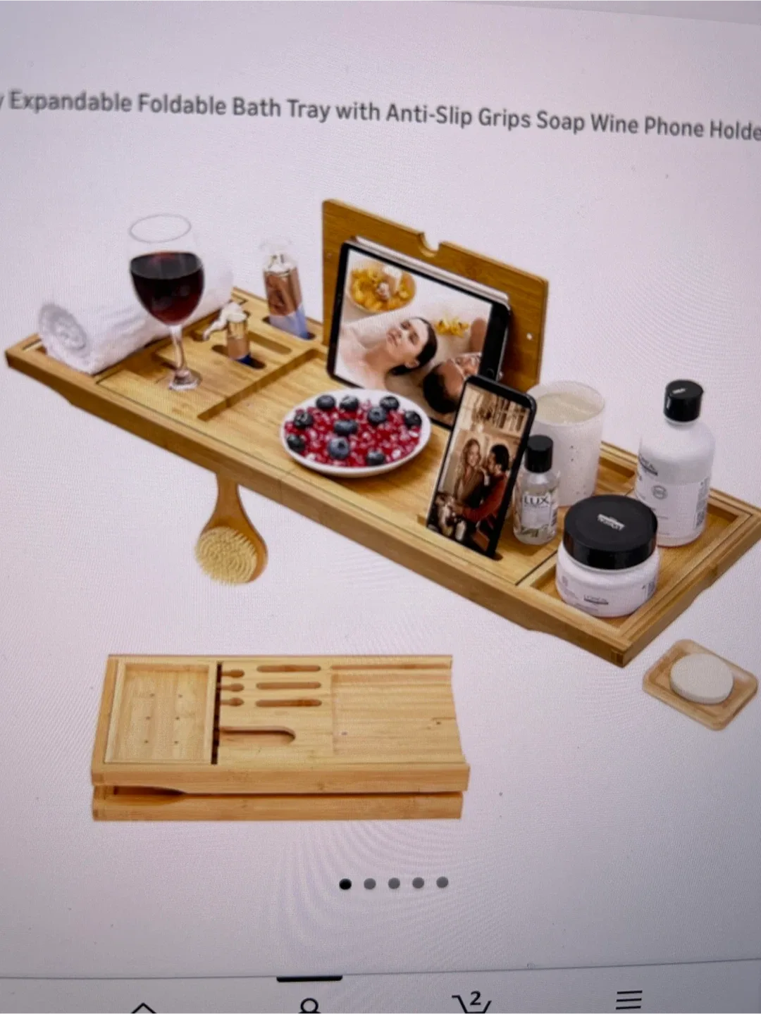 Expandable Foldable Bath Tray image indicator(2)