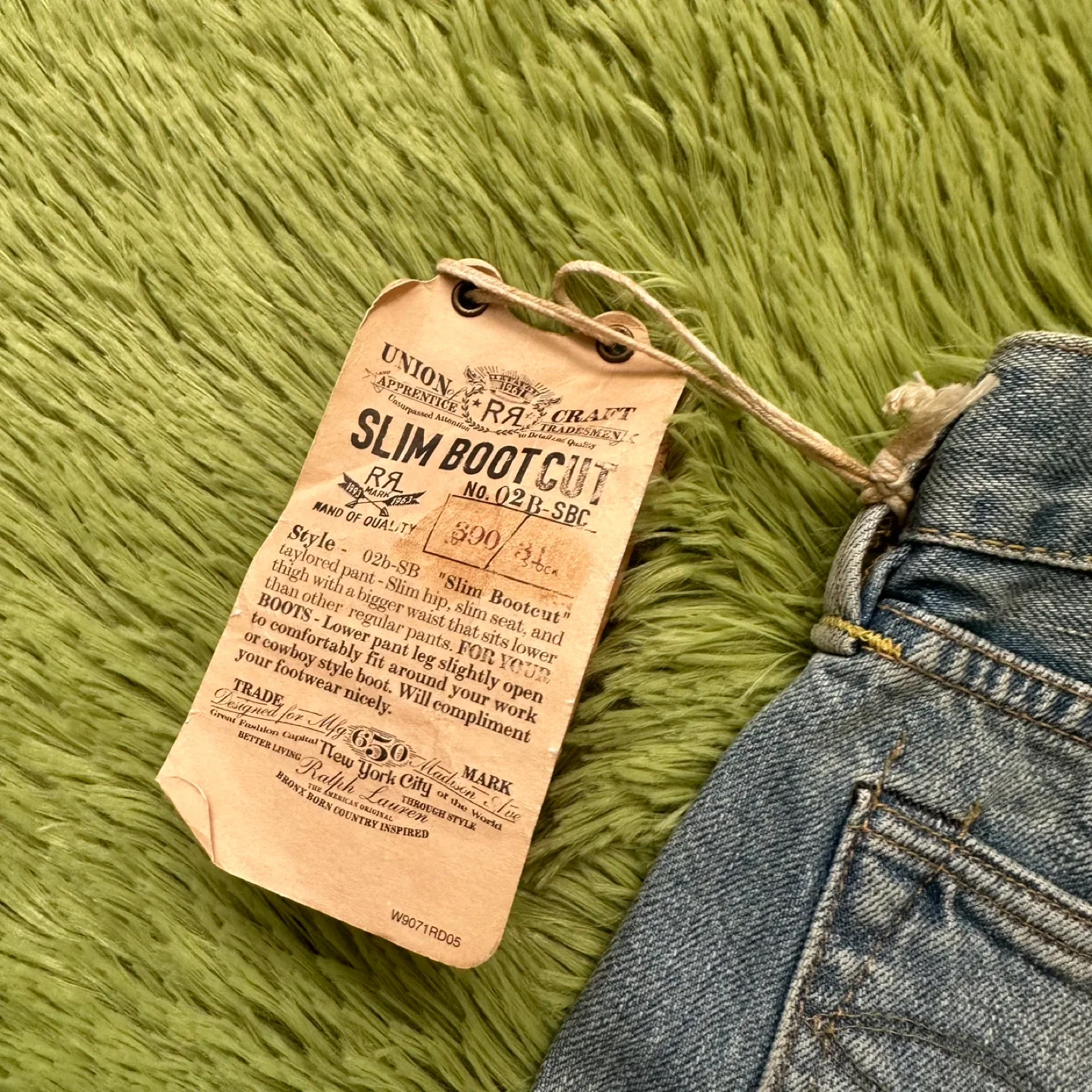 RRL Ralph Lauren Slim Bootcut Jeans Size 28x34 image indicator(5)