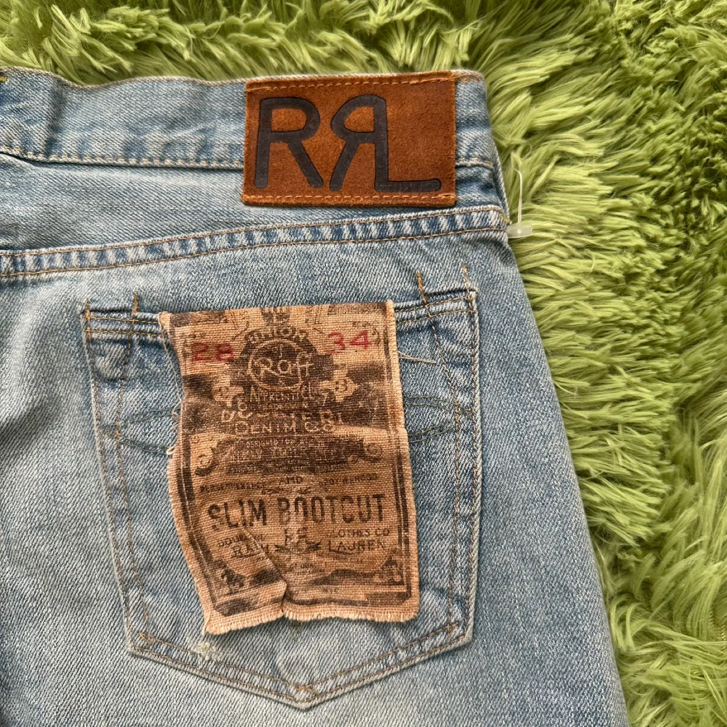 RRL Ralph Lauren Slim Bootcut Jeans Size 28x34 image indicator(3)